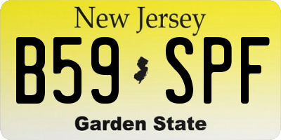 NJ license plate B59SPF