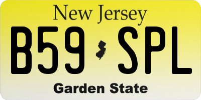 NJ license plate B59SPL