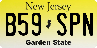NJ license plate B59SPN