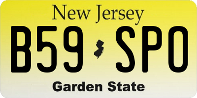 NJ license plate B59SPO