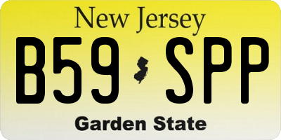 NJ license plate B59SPP
