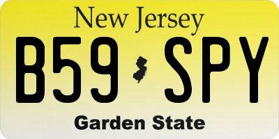 NJ license plate B59SPY