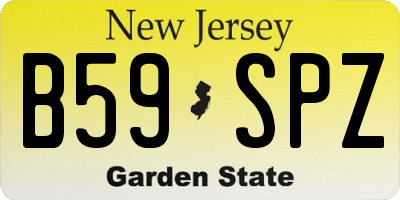 NJ license plate B59SPZ