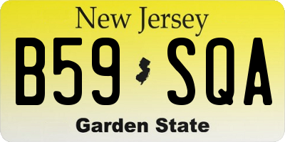 NJ license plate B59SQA