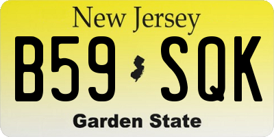 NJ license plate B59SQK