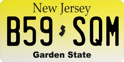 NJ license plate B59SQM