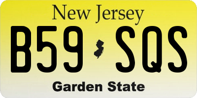 NJ license plate B59SQS