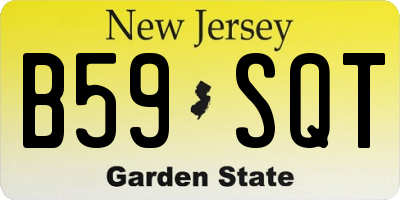 NJ license plate B59SQT