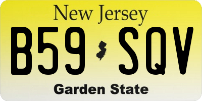NJ license plate B59SQV