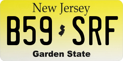 NJ license plate B59SRF