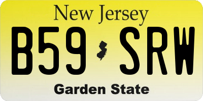 NJ license plate B59SRW