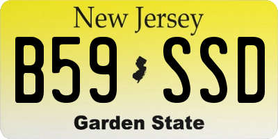 NJ license plate B59SSD