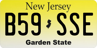 NJ license plate B59SSE