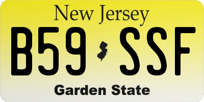 NJ license plate B59SSF