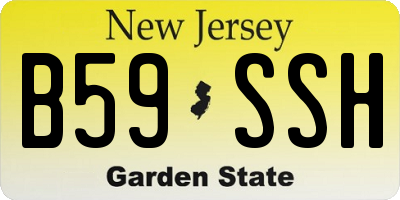 NJ license plate B59SSH