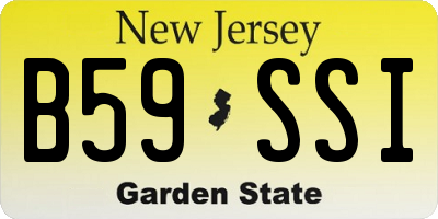 NJ license plate B59SSI