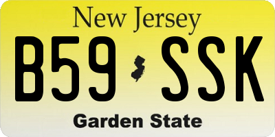 NJ license plate B59SSK