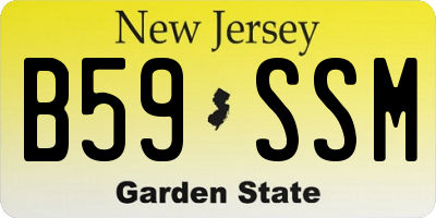 NJ license plate B59SSM