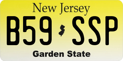 NJ license plate B59SSP