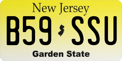 NJ license plate B59SSU