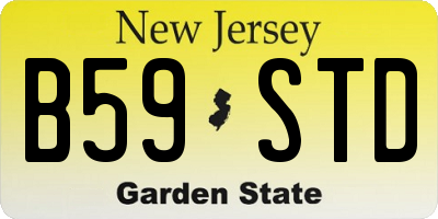 NJ license plate B59STD