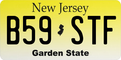 NJ license plate B59STF