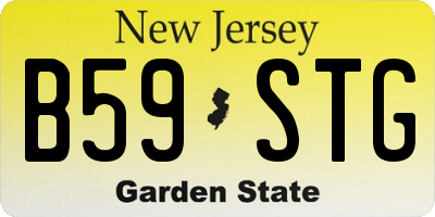 NJ license plate B59STG