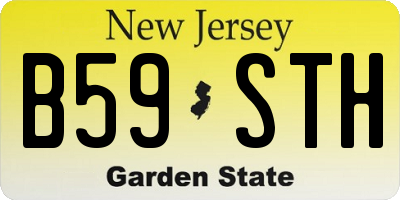 NJ license plate B59STH
