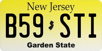 NJ license plate B59STI
