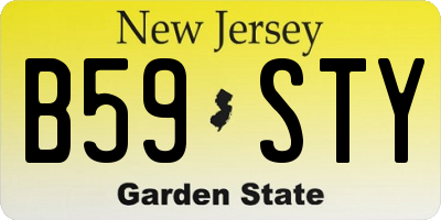 NJ license plate B59STY