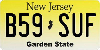 NJ license plate B59SUF
