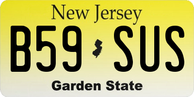 NJ license plate B59SUS
