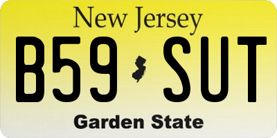 NJ license plate B59SUT