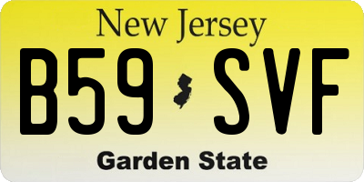 NJ license plate B59SVF