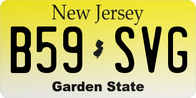 NJ license plate B59SVG