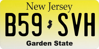 NJ license plate B59SVH