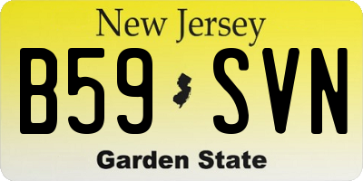 NJ license plate B59SVN
