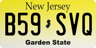 NJ license plate B59SVQ