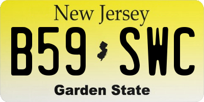 NJ license plate B59SWC