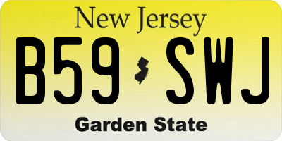 NJ license plate B59SWJ