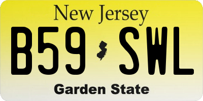 NJ license plate B59SWL