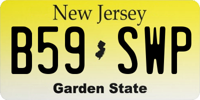 NJ license plate B59SWP