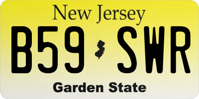 NJ license plate B59SWR