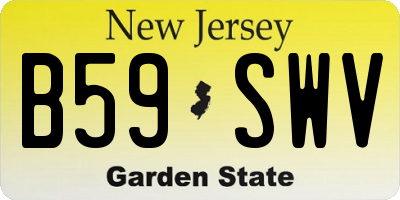 NJ license plate B59SWV