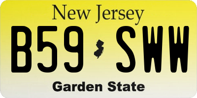 NJ license plate B59SWW