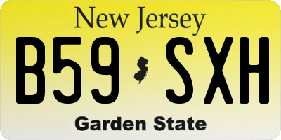 NJ license plate B59SXH