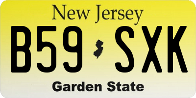 NJ license plate B59SXK