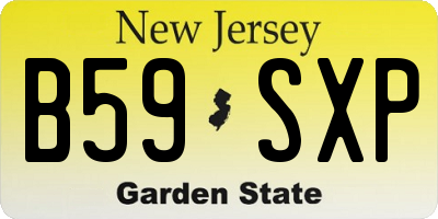 NJ license plate B59SXP