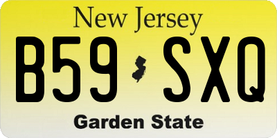 NJ license plate B59SXQ