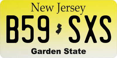 NJ license plate B59SXS